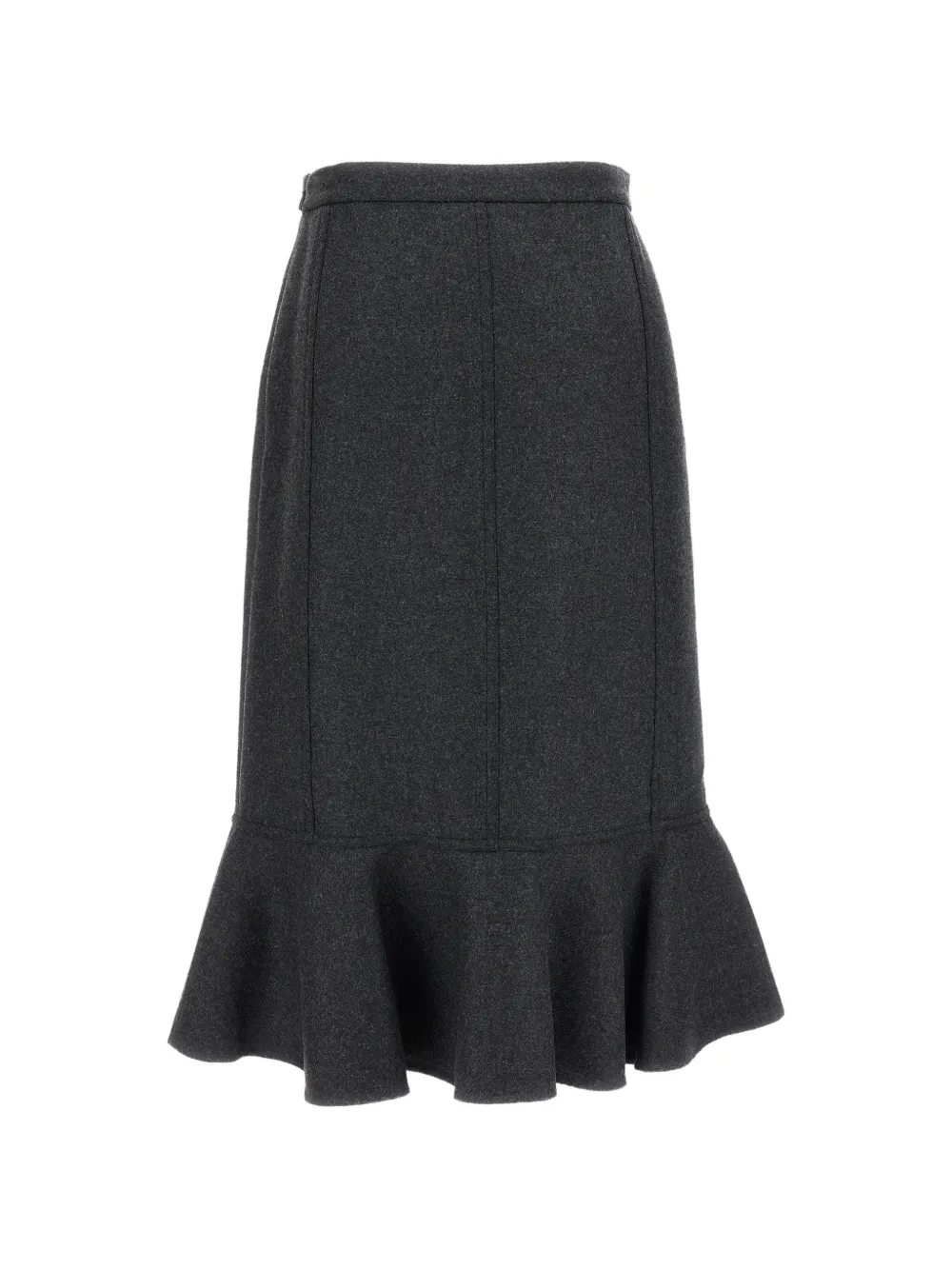 Plan C Midi-rok met ruches Grijs