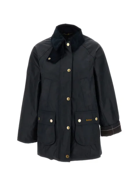 Barbour Beadnell waxed corduroy-collar coat