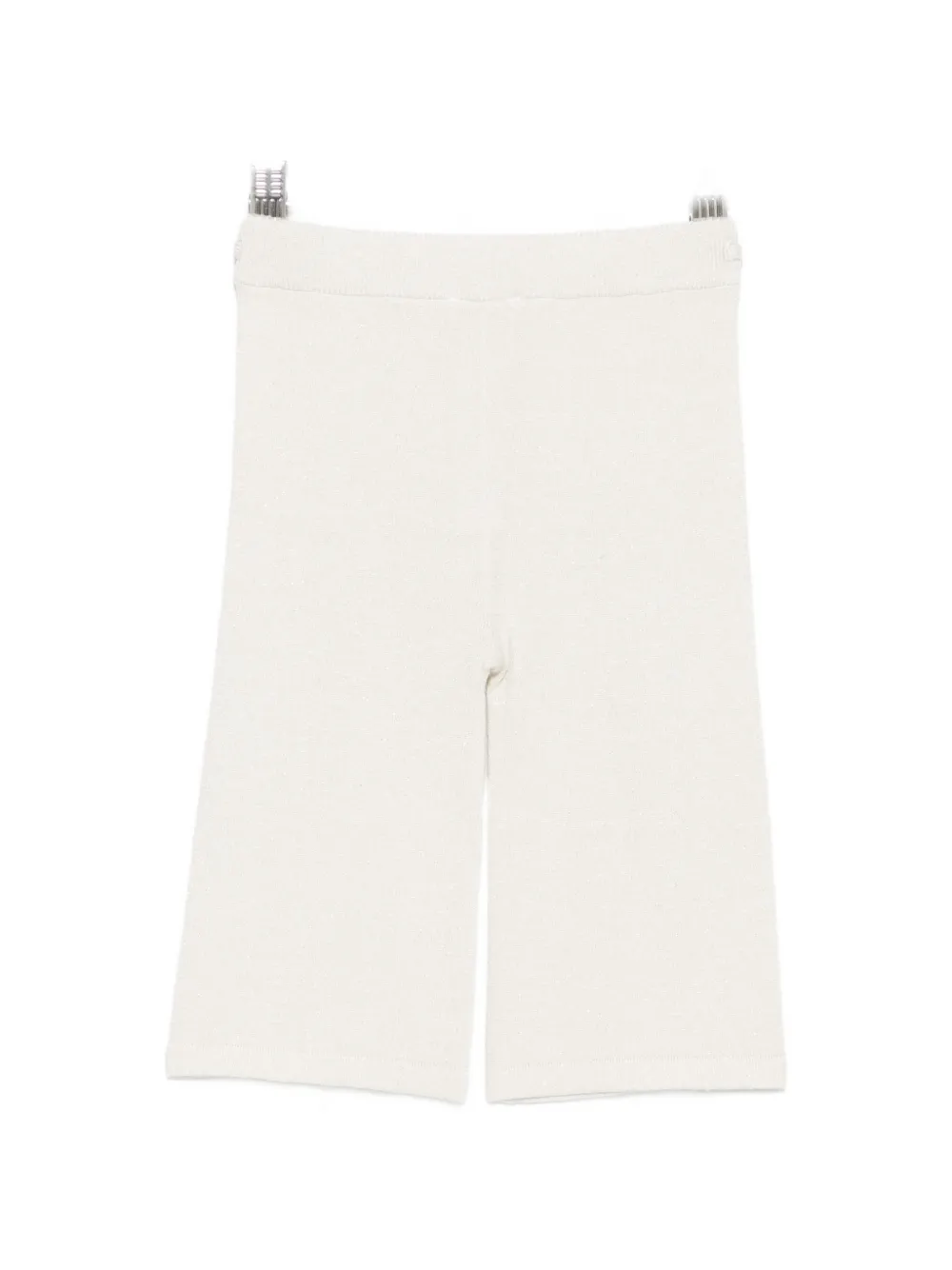 Liu Jo Kids Gebreide broek met logoplakkaat Beige