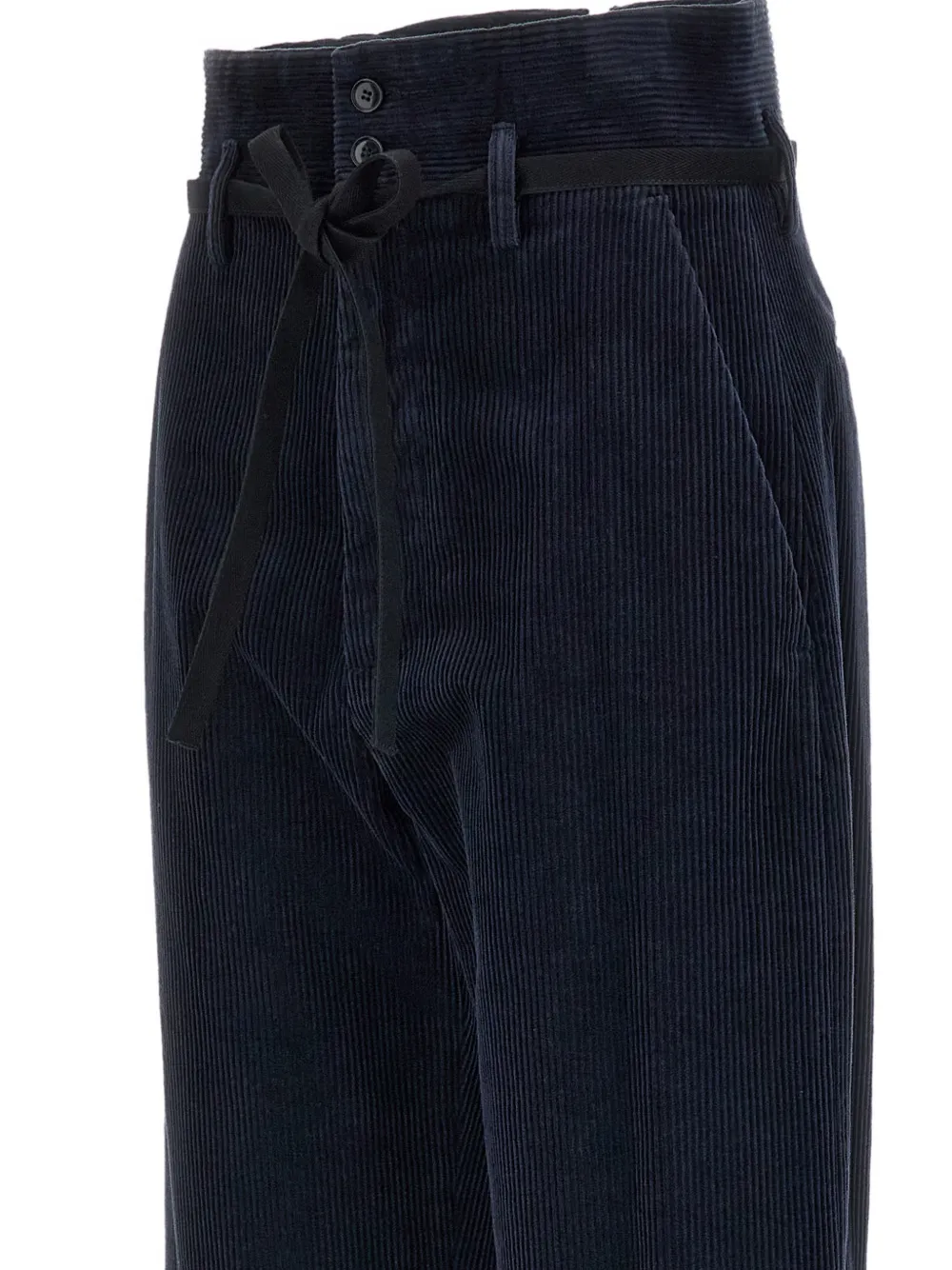 Barena Ribfluwelen broek met ceintuur Blauw