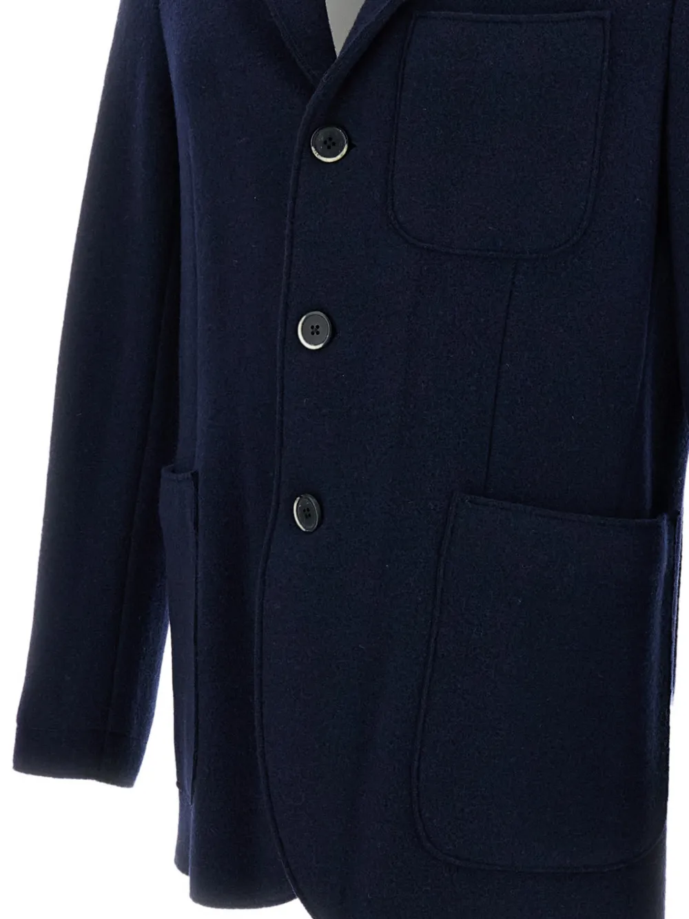 Barena three-button patch-pocket blazer Blauw