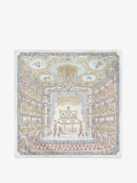 Atelier Choux Nutcracker illustration-print square blanket