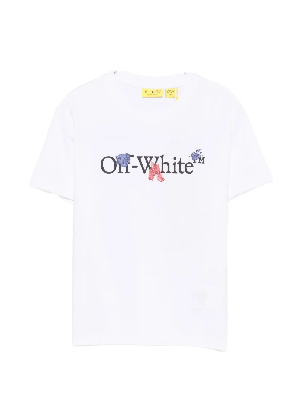 Off-White Kids logo-print cotton T-shirt - Weiß