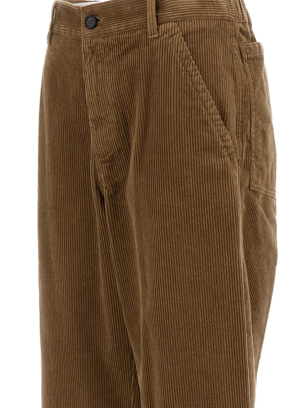 Barena Ribfluwelen broek met wijde pijpen Bruin
