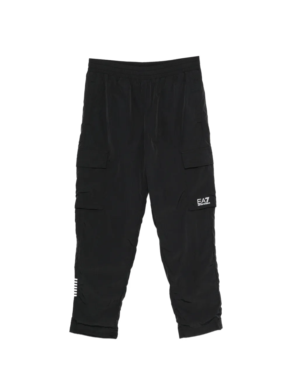 Ea7 Emporio Armani logo-print cargo pants - Nero