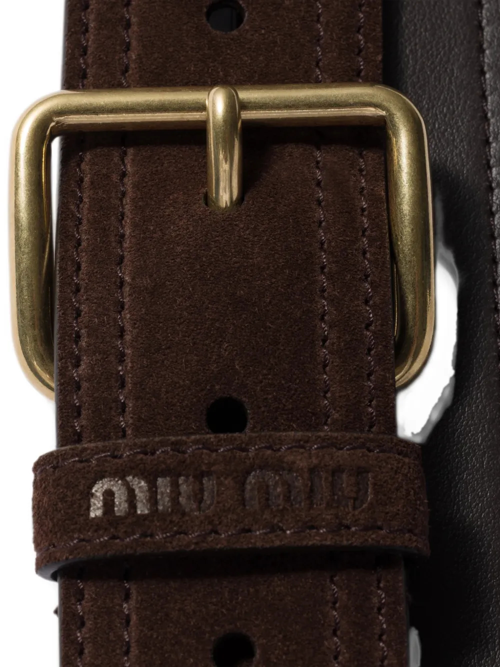 Miu Suède riem Bruin
