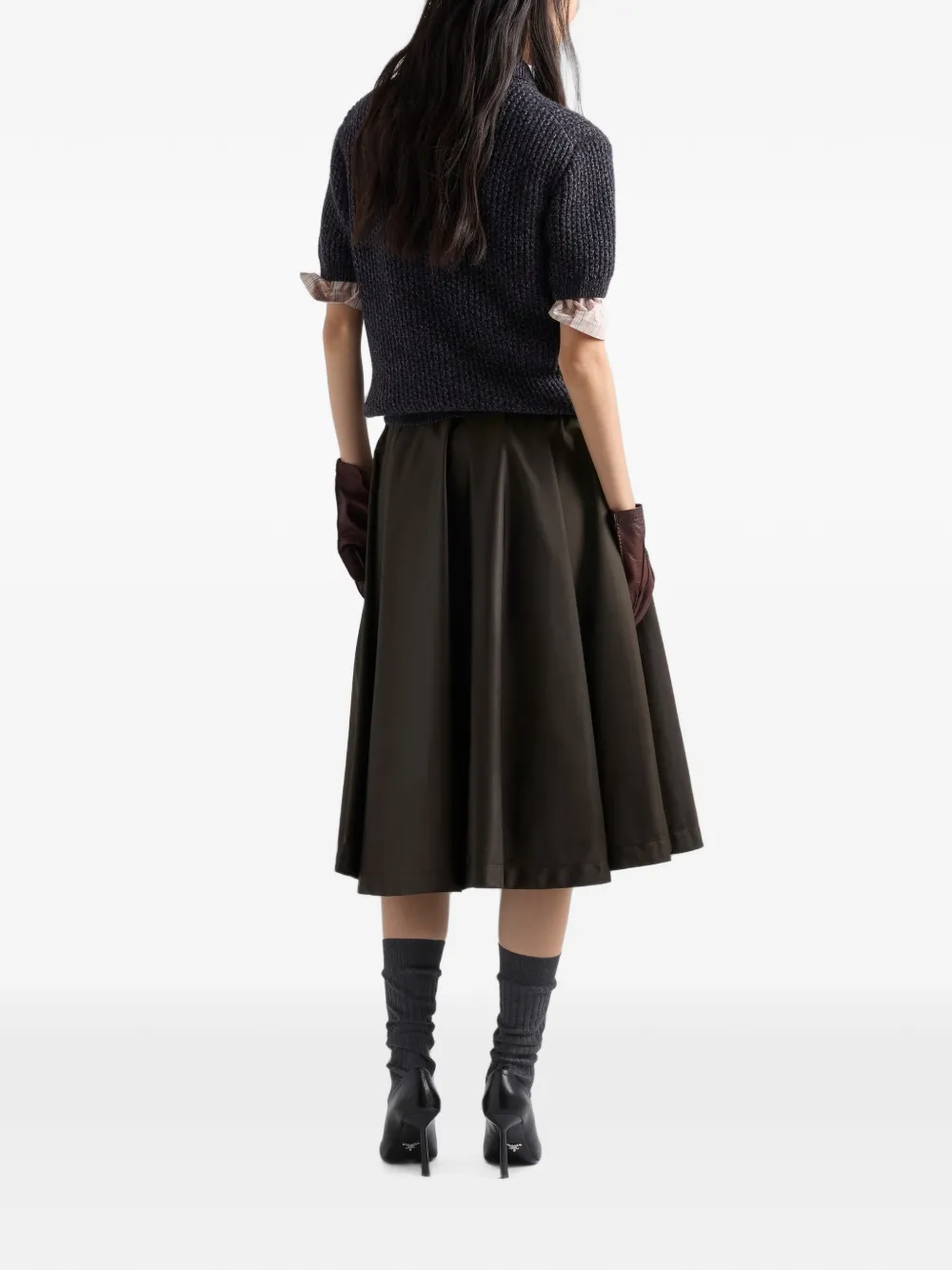 Prada Re-Nylon rok Bruin