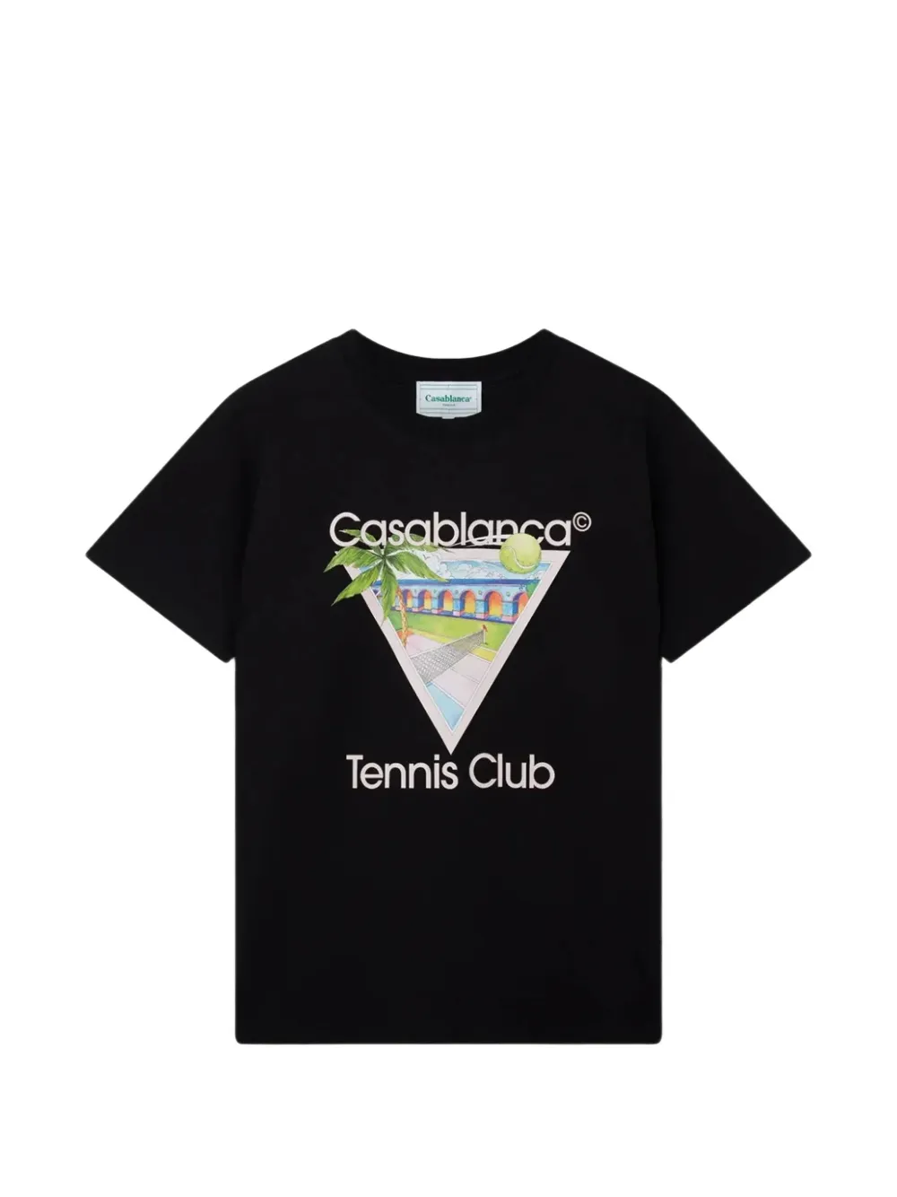 Casablanca Tennis Club graphic-print T-shirt - Schwarz