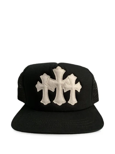 Chrome Hearts Cemetery cross-patch trucker hat
