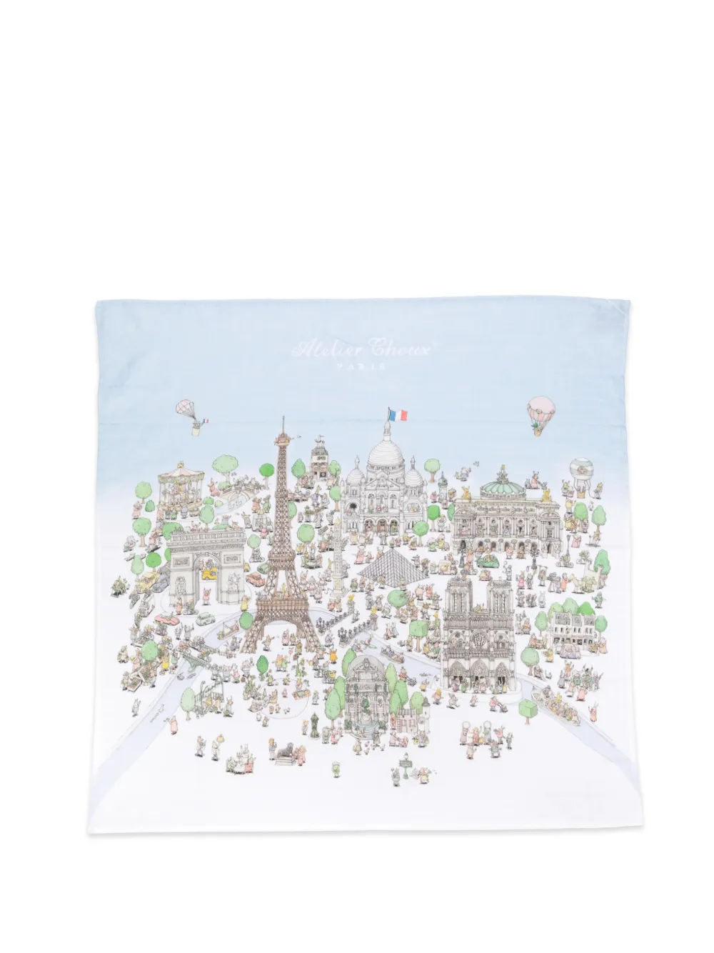 Atelier Choux Paris-print blanket - Bianco