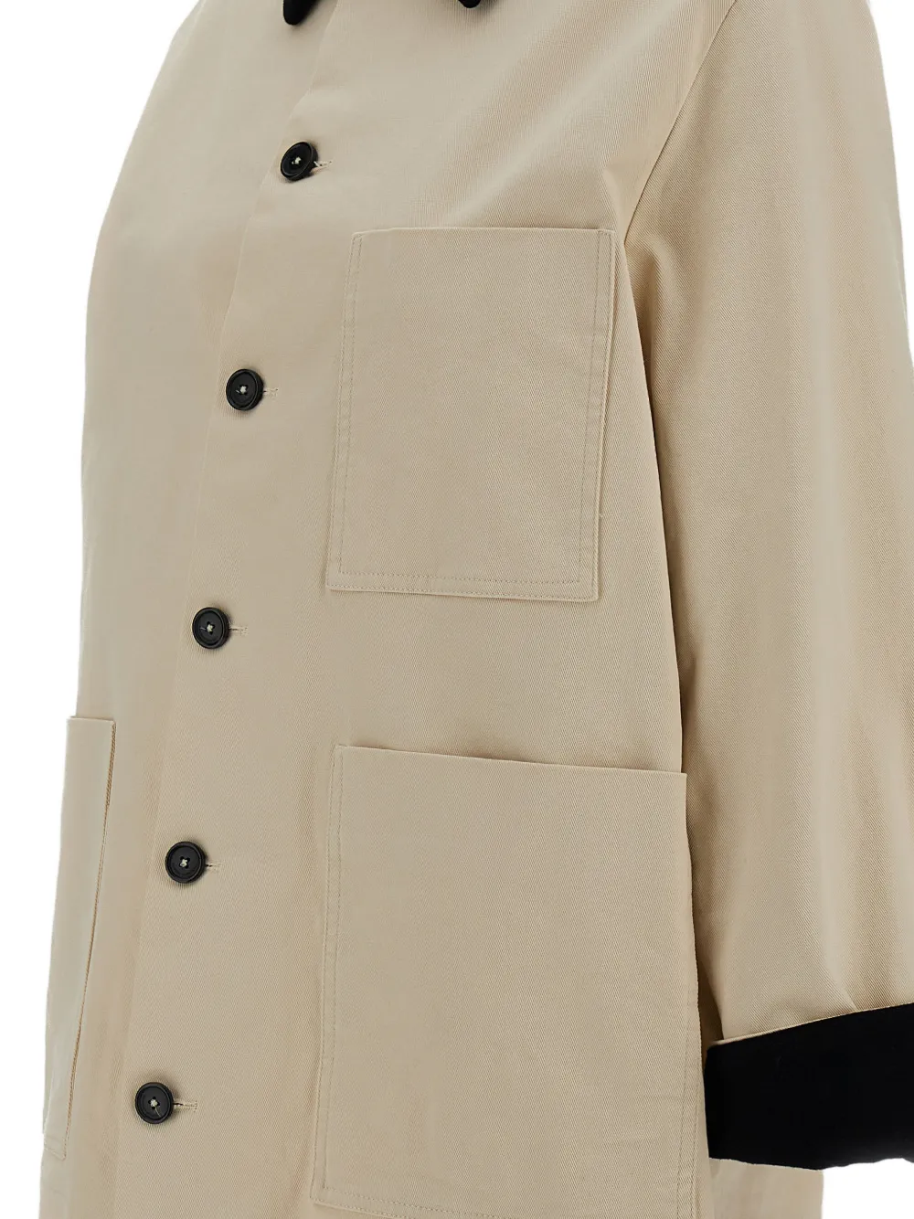 Barena contrast-collar patch-pocket jacket Beige