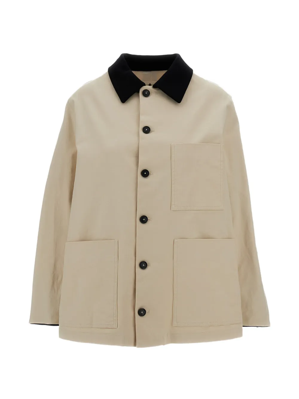 Barena contrast-collar patch-pocket jacket
