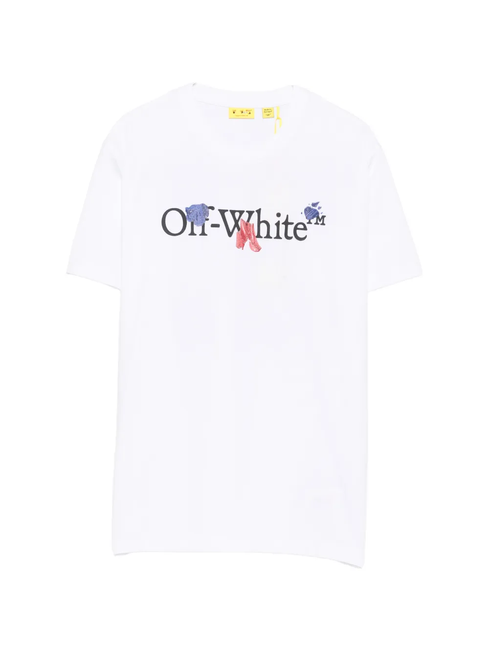 Off-White Kids logo-print cotton T-shirt - Bianco
