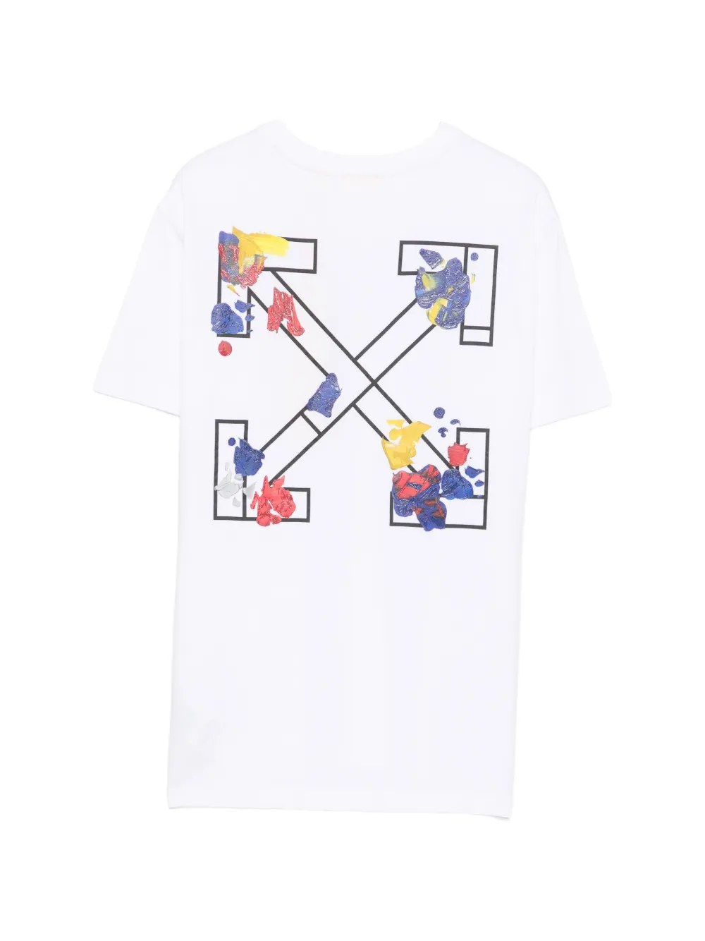 Off-White Kids Katoenen T-shirt met logoprint Wit