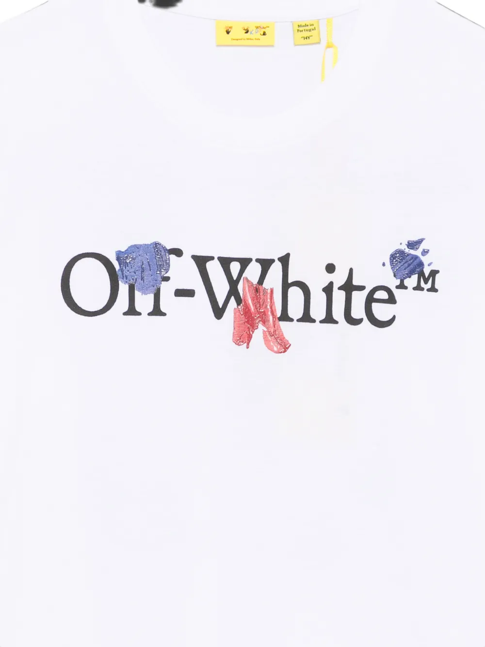 Off-White Kids Katoenen T-shirt met logoprint Wit