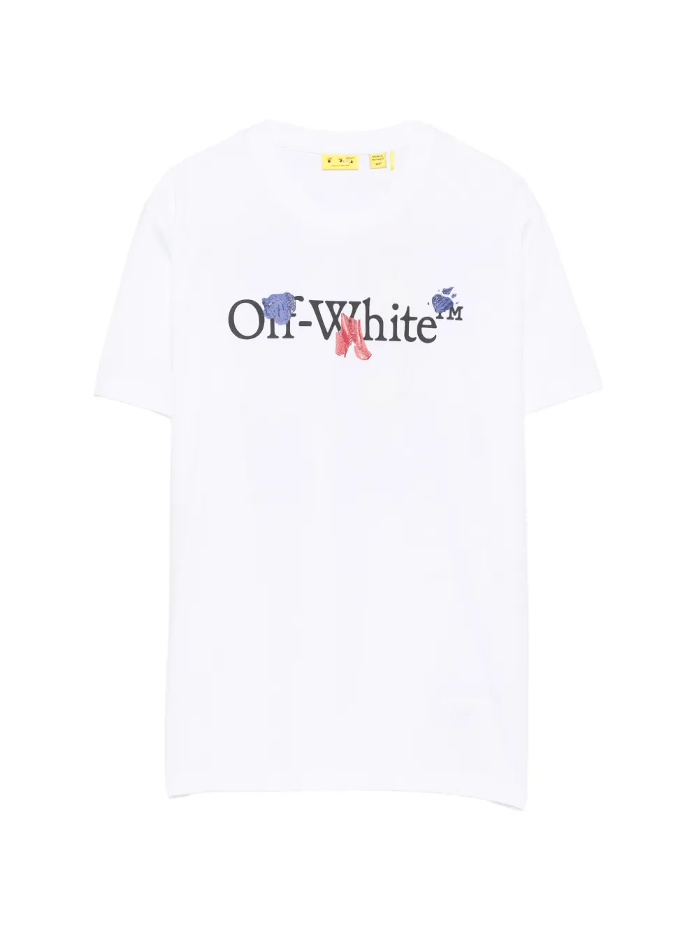 Off-White Kids logo-print cotton T-shirt - Bianco