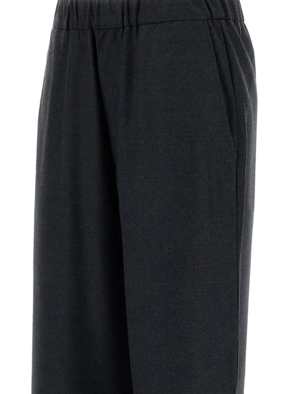 Barena Mado Flan broek met elastische taille en wijde pijpen Grijs