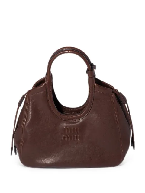 Miu Miu Ivy nappa leather tote bag