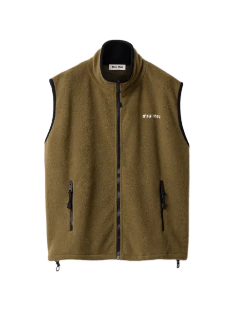 Miu Miu fleece zipper vest