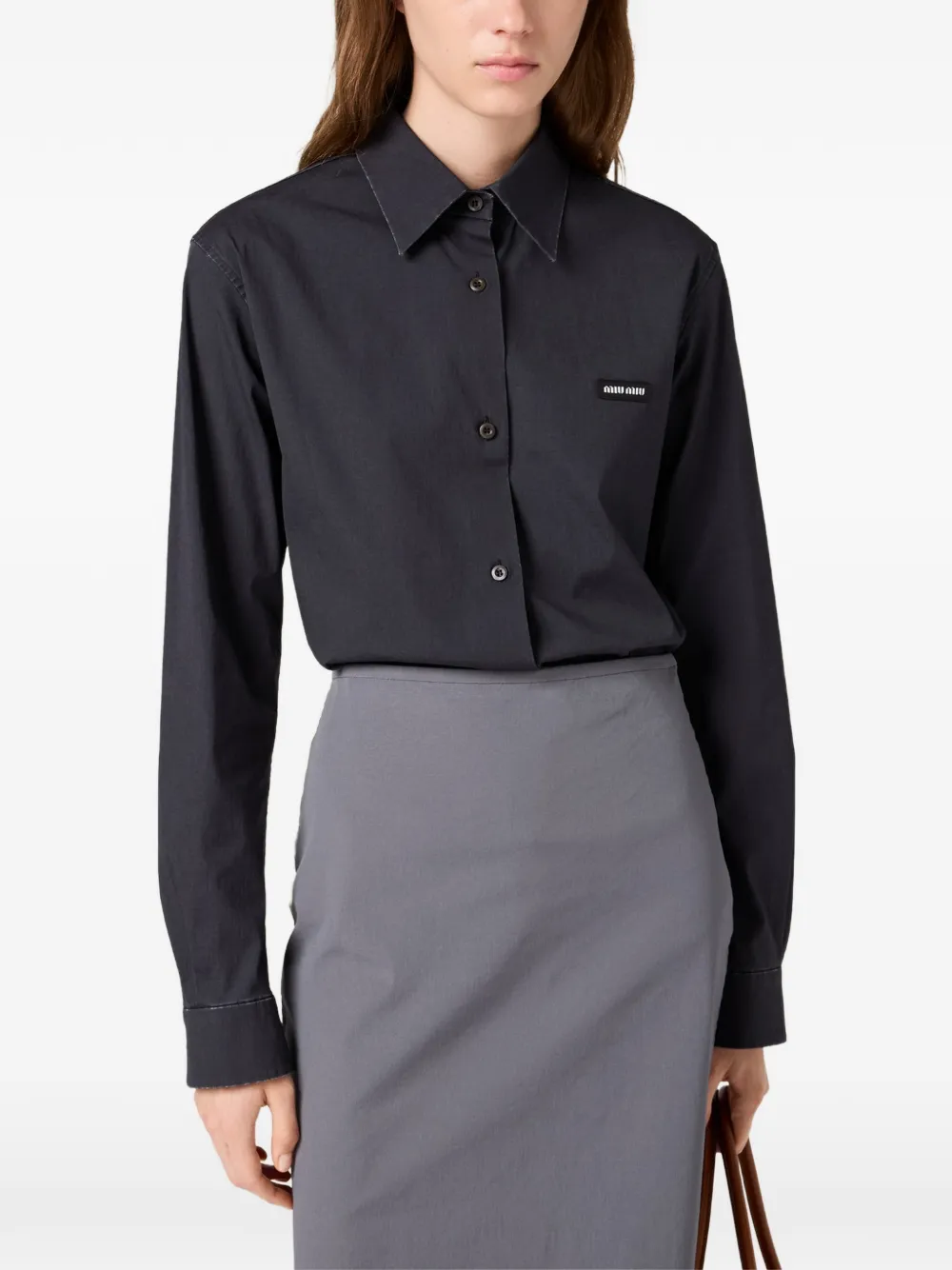 Miu Stretch overhemd Zwart