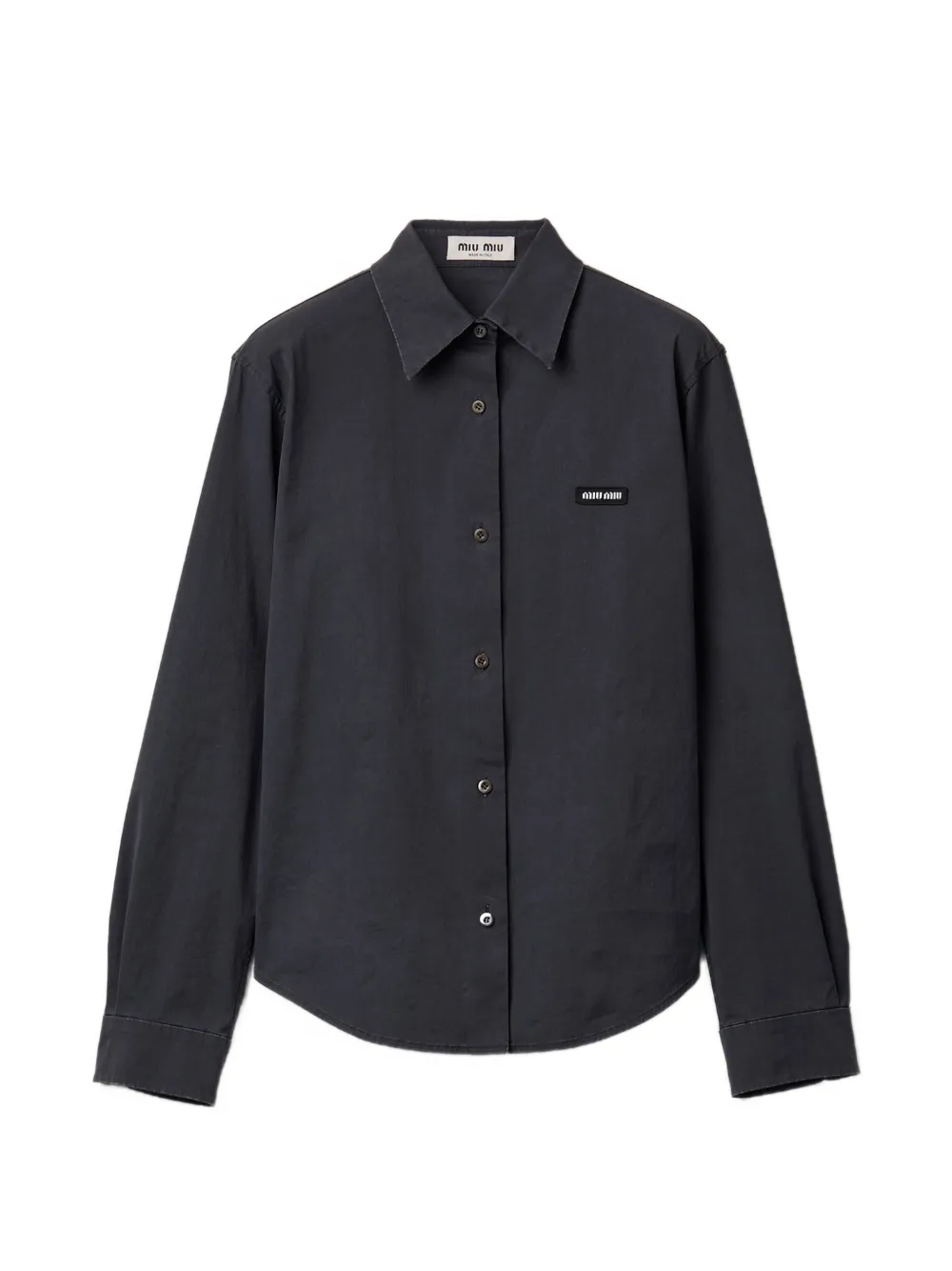 Miu Miu stretch poplin shirt - Schwarz