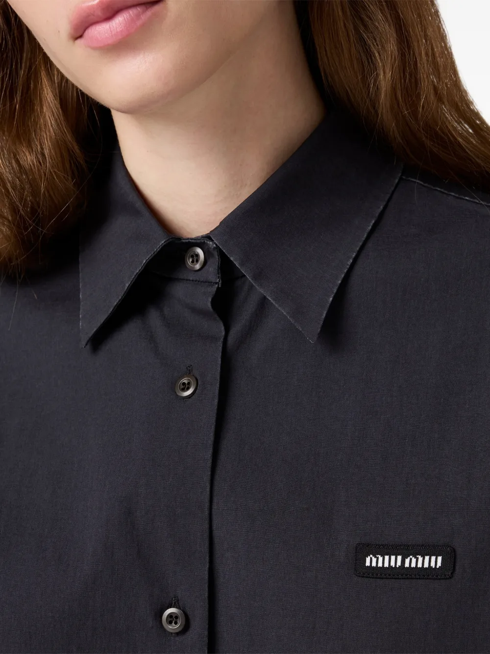 Miu Stretch overhemd Zwart