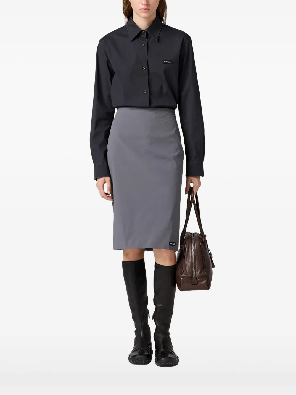 Miu Stretch overhemd Zwart