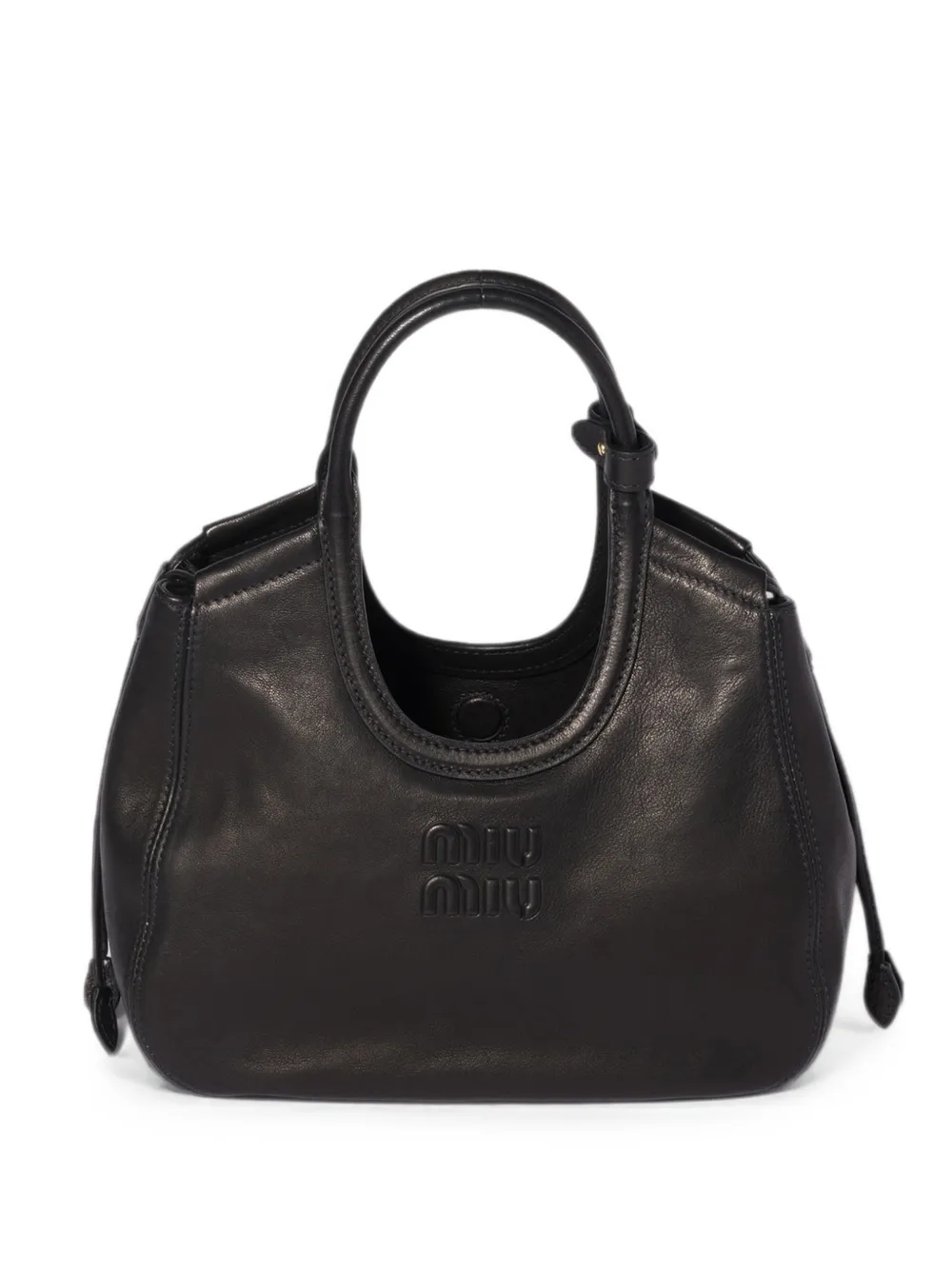Miu Miu Ivy nappa leather tote bag - Nero