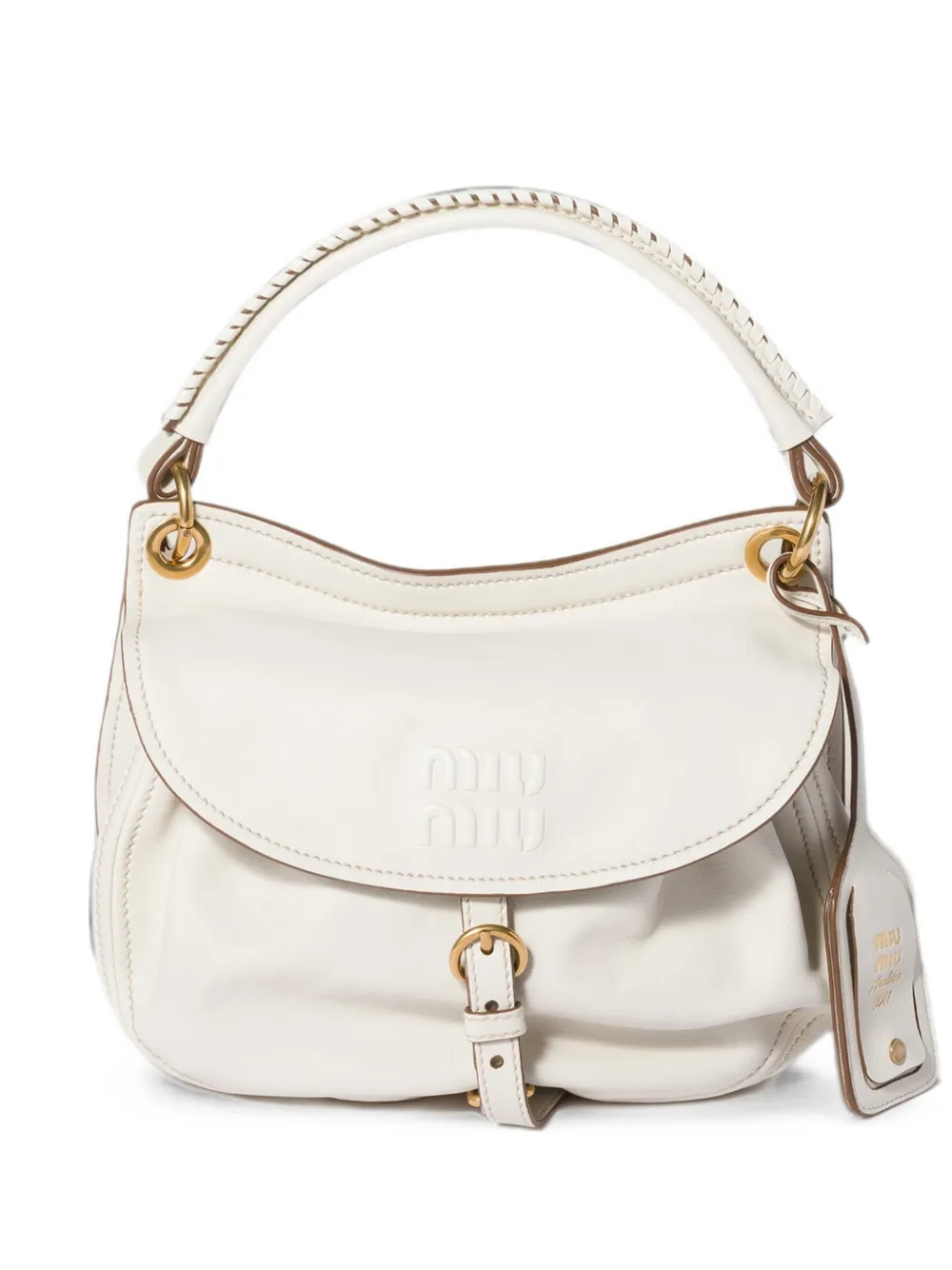 Miu Miu Rendez-vous nappa leather bag - Bianco