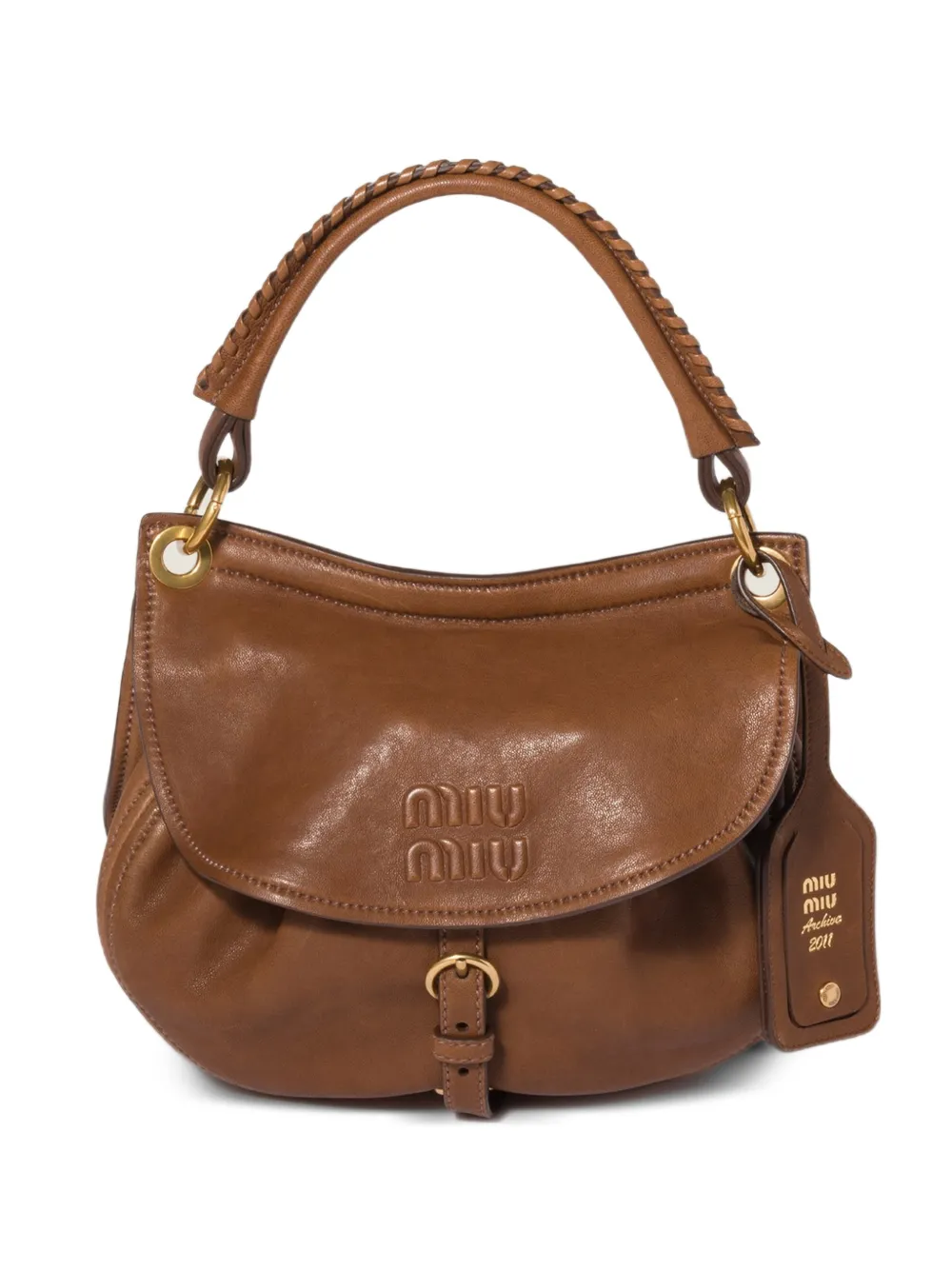 Miu Miu Rendez-vous nappa leather bag - Braun
