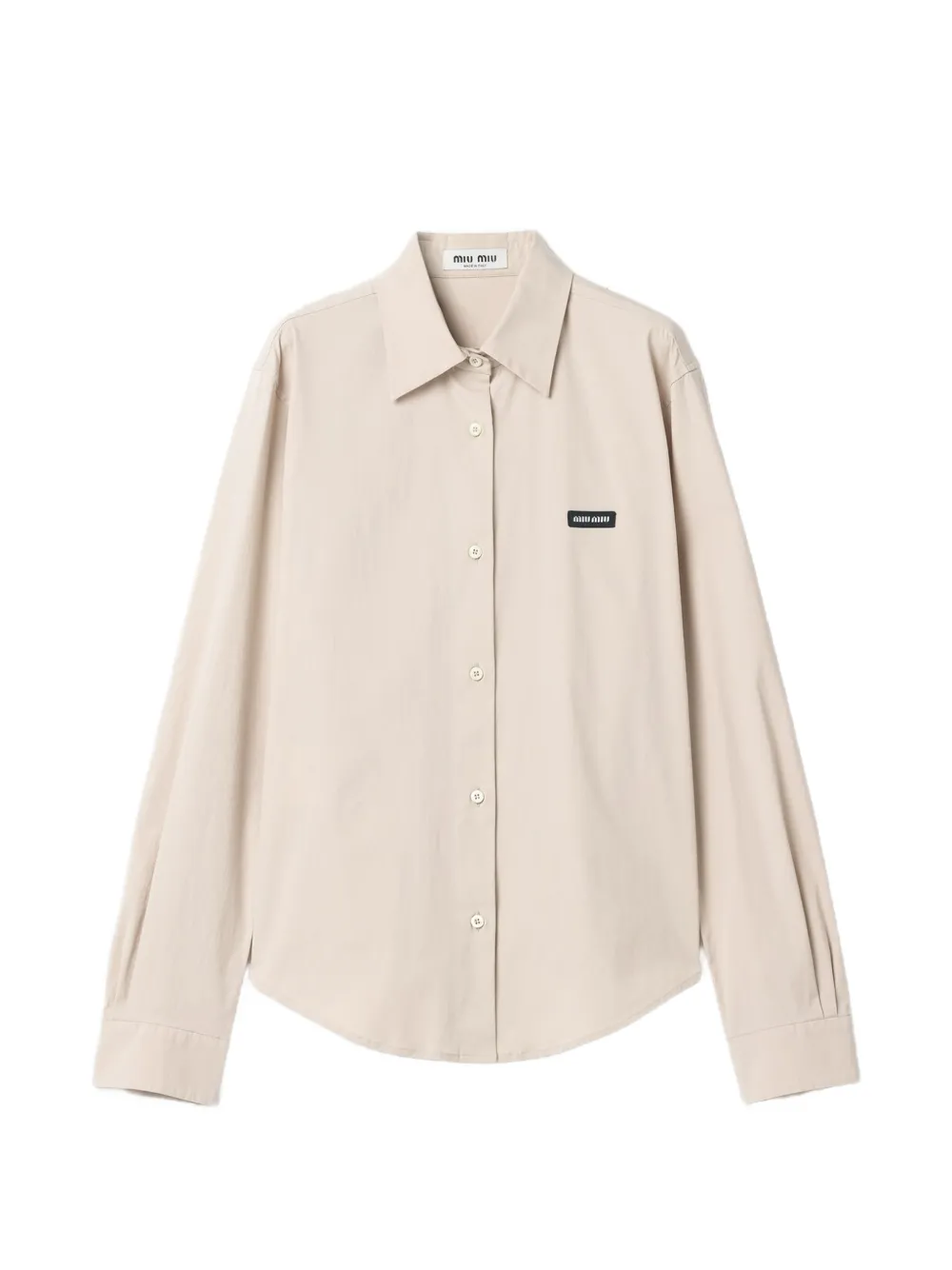 Miu Miu stretch poplin shirt - Toni neutri