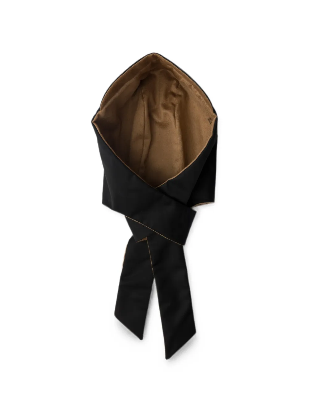 Prada Re-Nylon omkeerbare sjaal met capuchon en kamelenhaar Beige