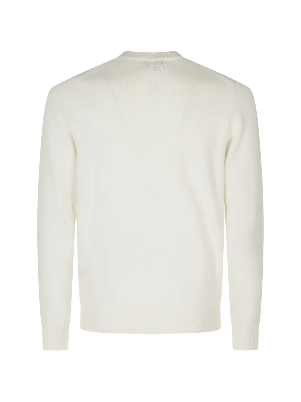 Drumohr Trui met ronde hals en geribbelde afwerking Beige