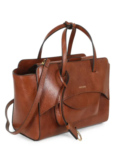 HIDESINS medium Flap logo-print leather tote bag
