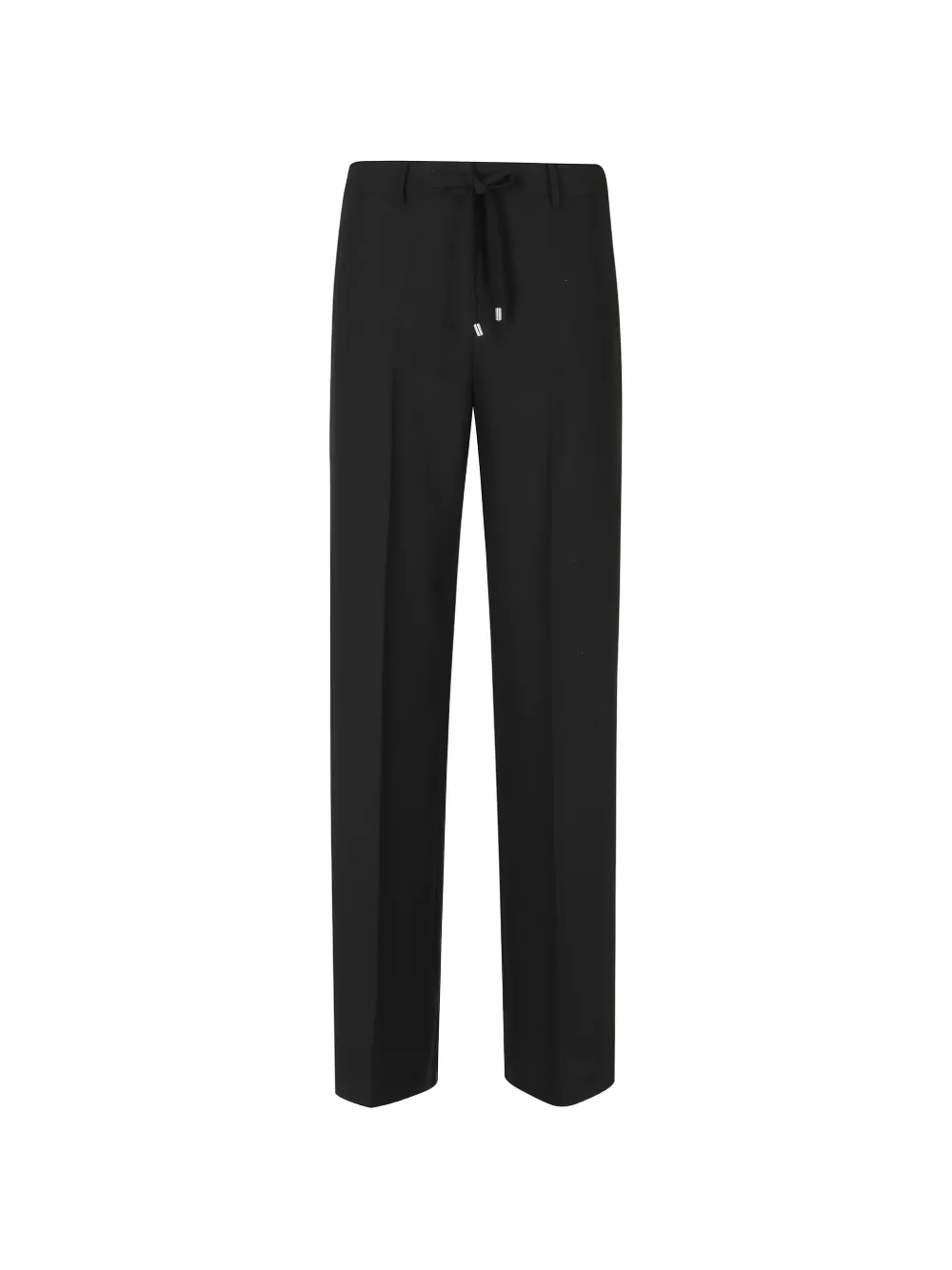 ERMANNO FIRENZE drawstring straight-leg trousers - Nero