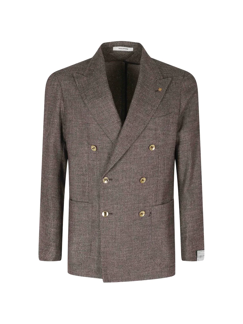 Tagliatore double-breasted peak-lapels blazer - Braun