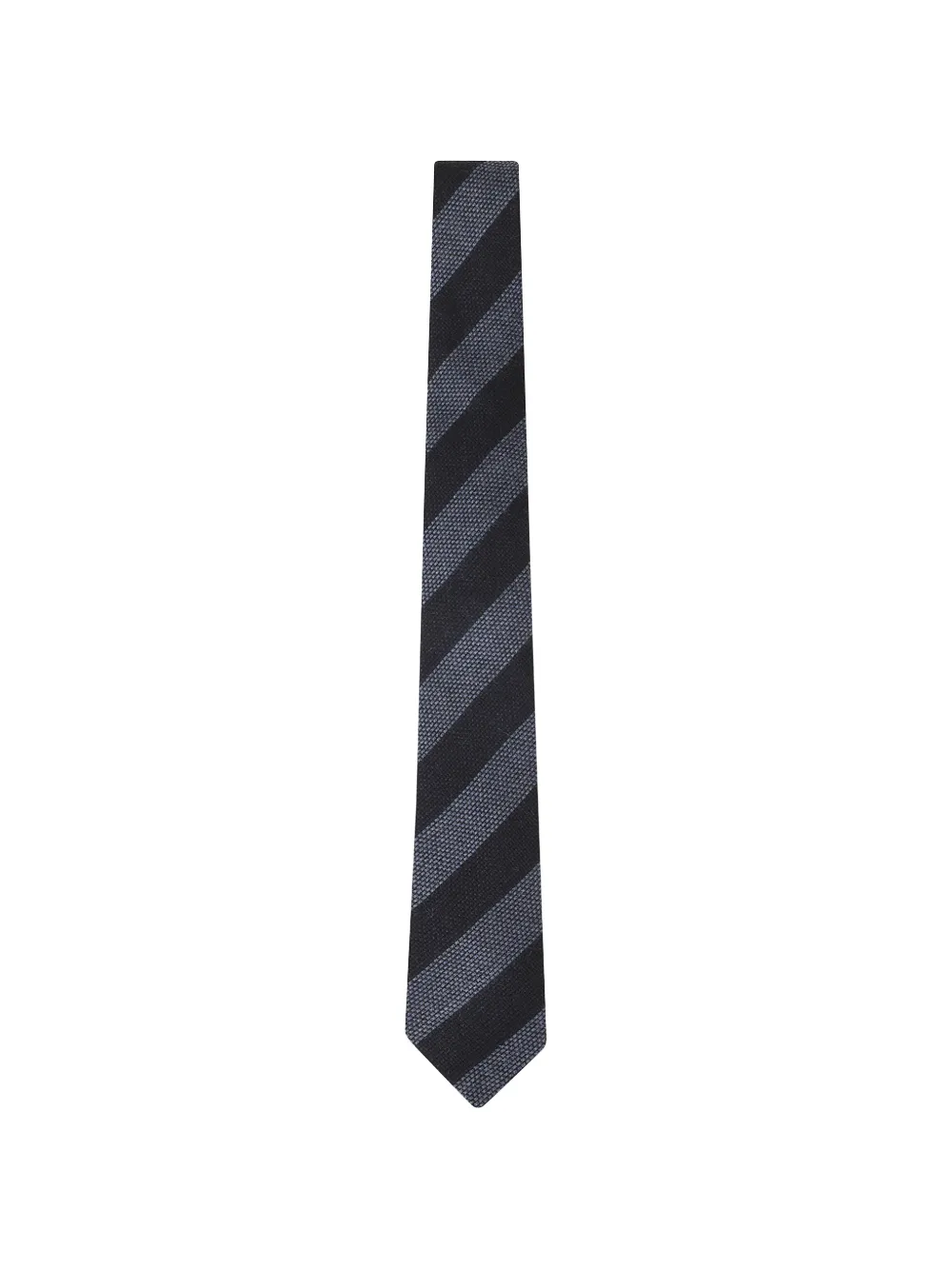 Tagliatore diagonal-stripe knitted tie - Blau