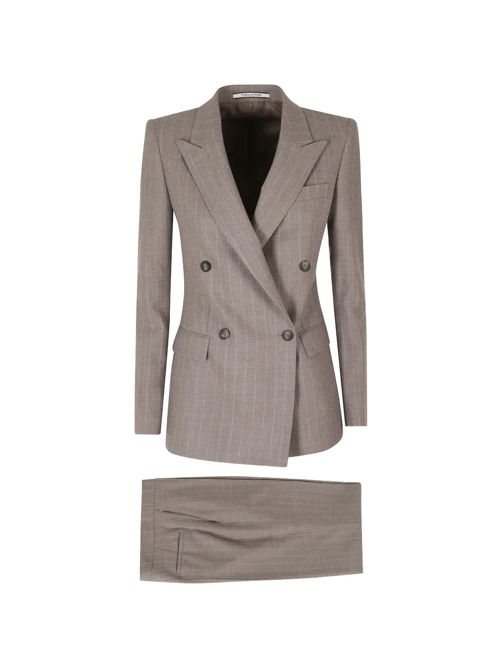 Tagliatore pinstripe double-breasted suit - Braun