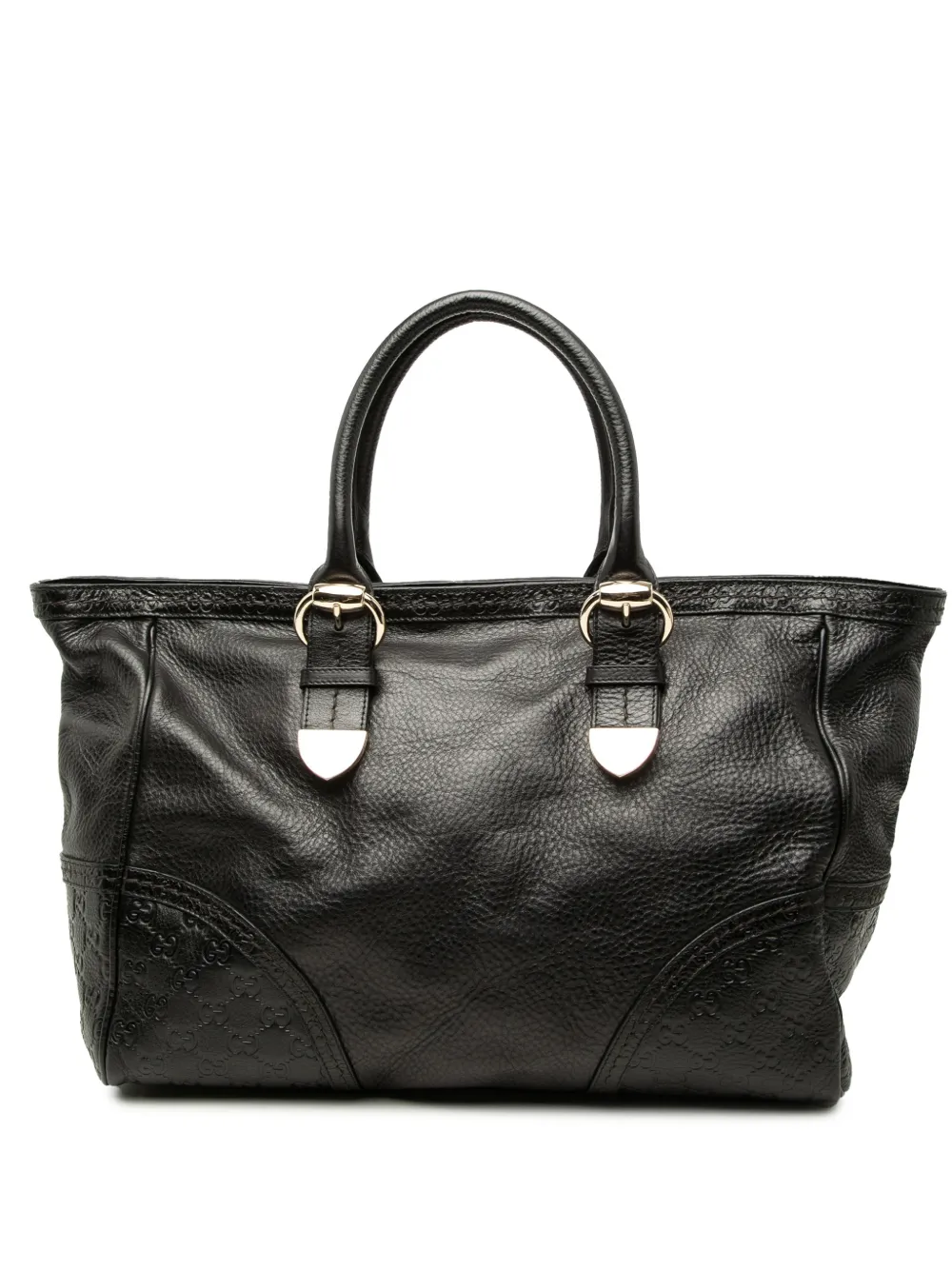 Gucci Pre-Owned 2000-2015 Guccissima Trimmed Calfskin Signoria tote bag - Nero