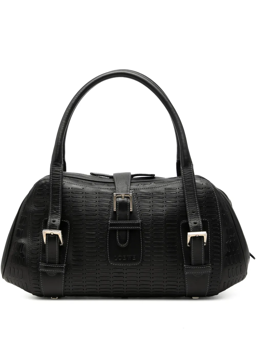 Loewe Pre-Owned 2005 Embossed Leather Senda handbag - Schwarz