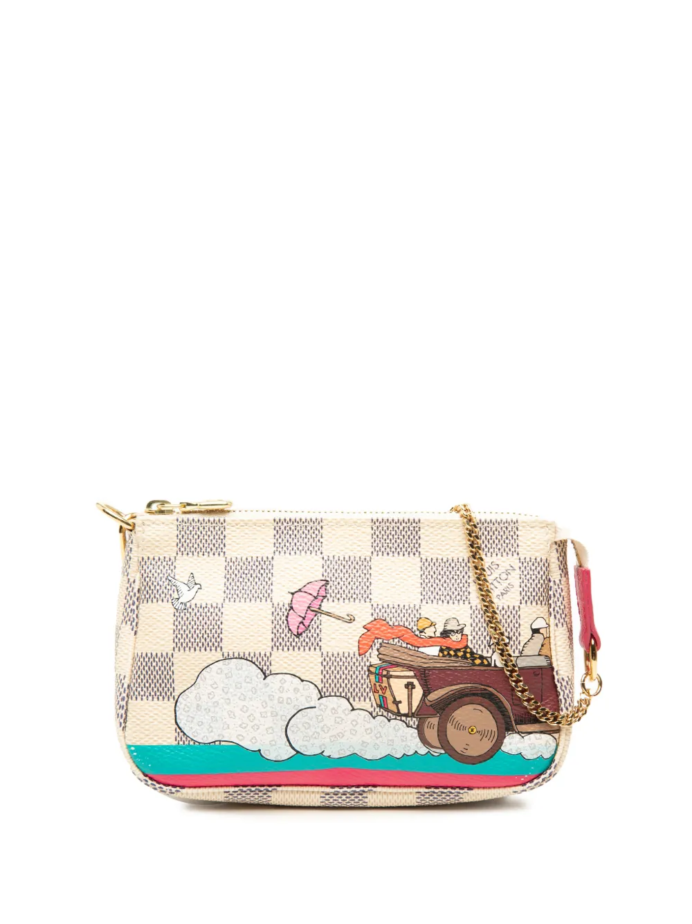 Louis Vuitton Pre-Owned 2015 Damier Azur Evasion Mini Pochette Accessoires handbag - Bianco