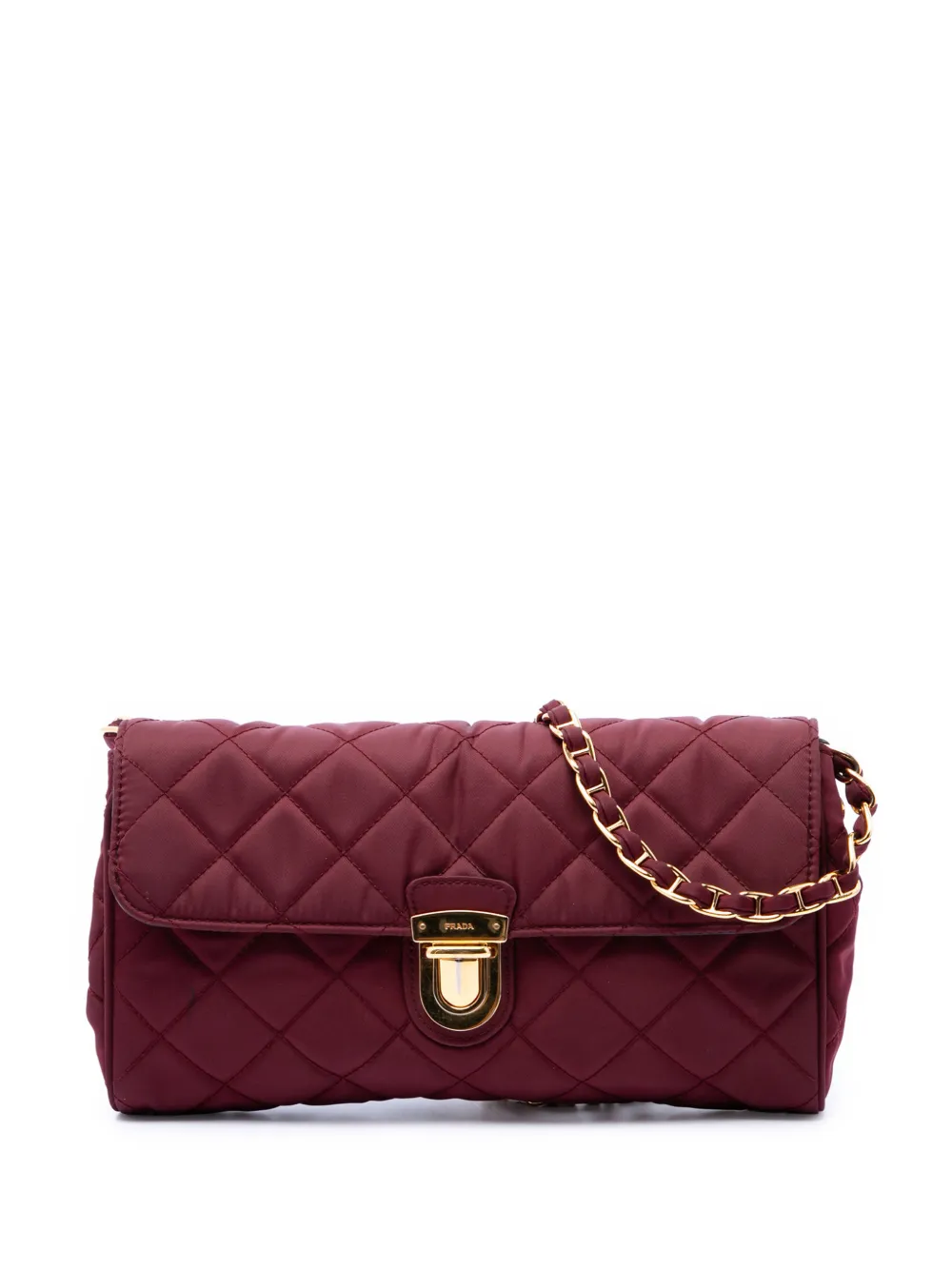 Prada Pre-Owned 2013-2026 Impuntu Tessuto Chain crossbody bag - Rot