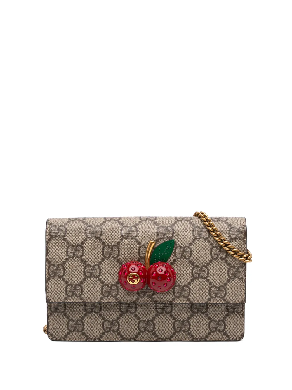 Gucci Pre-Owned 2000-2015 Mini GG Supreme Cherry crossbody bag - Toni neutri