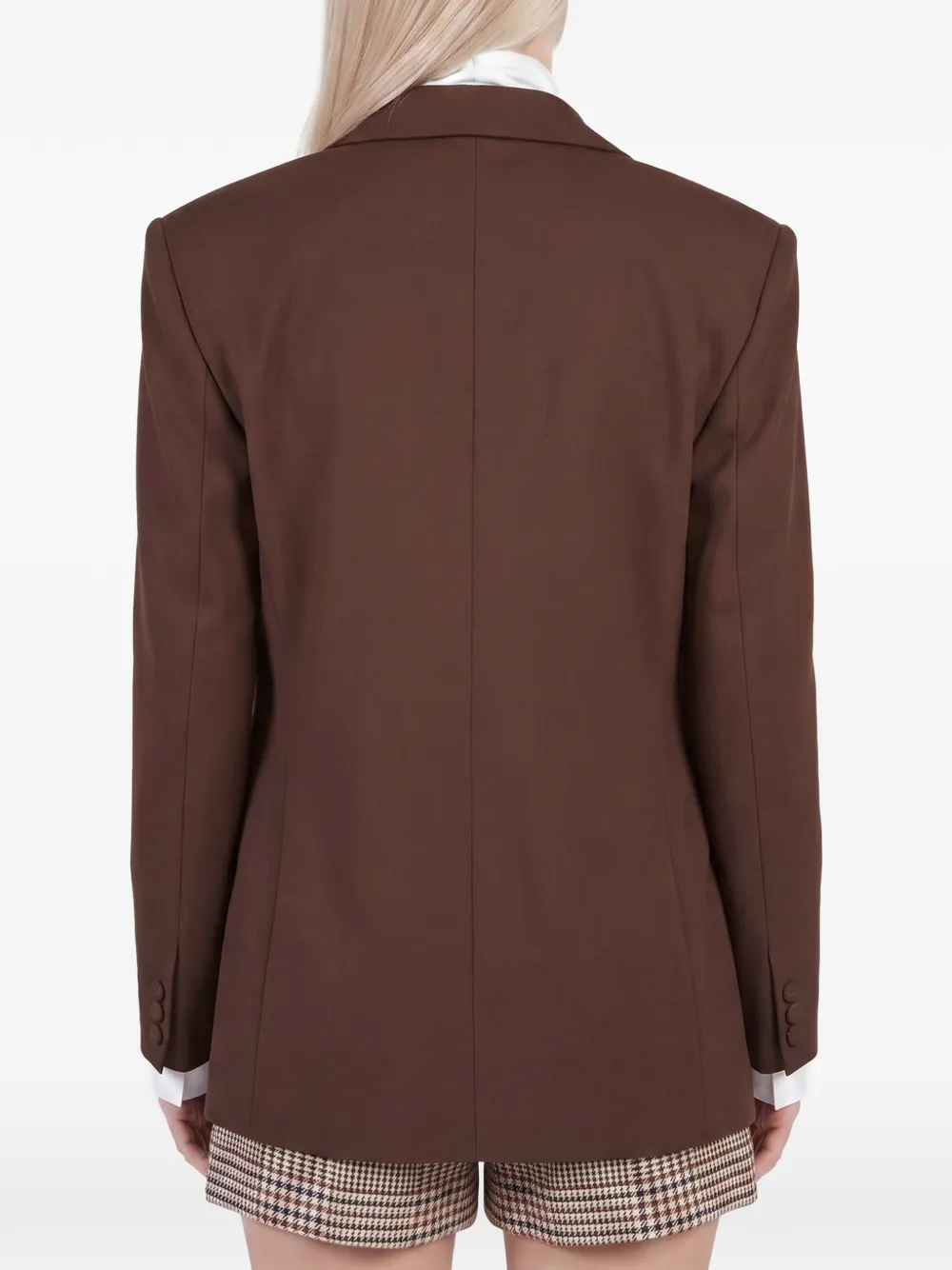Federica Tosi Blazer met enkele rij knopen Bruin