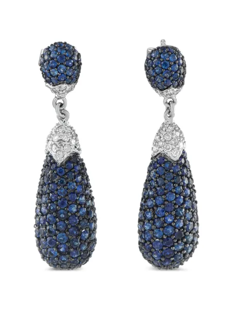 LB Exclusive sapphire and diamond drop earrings