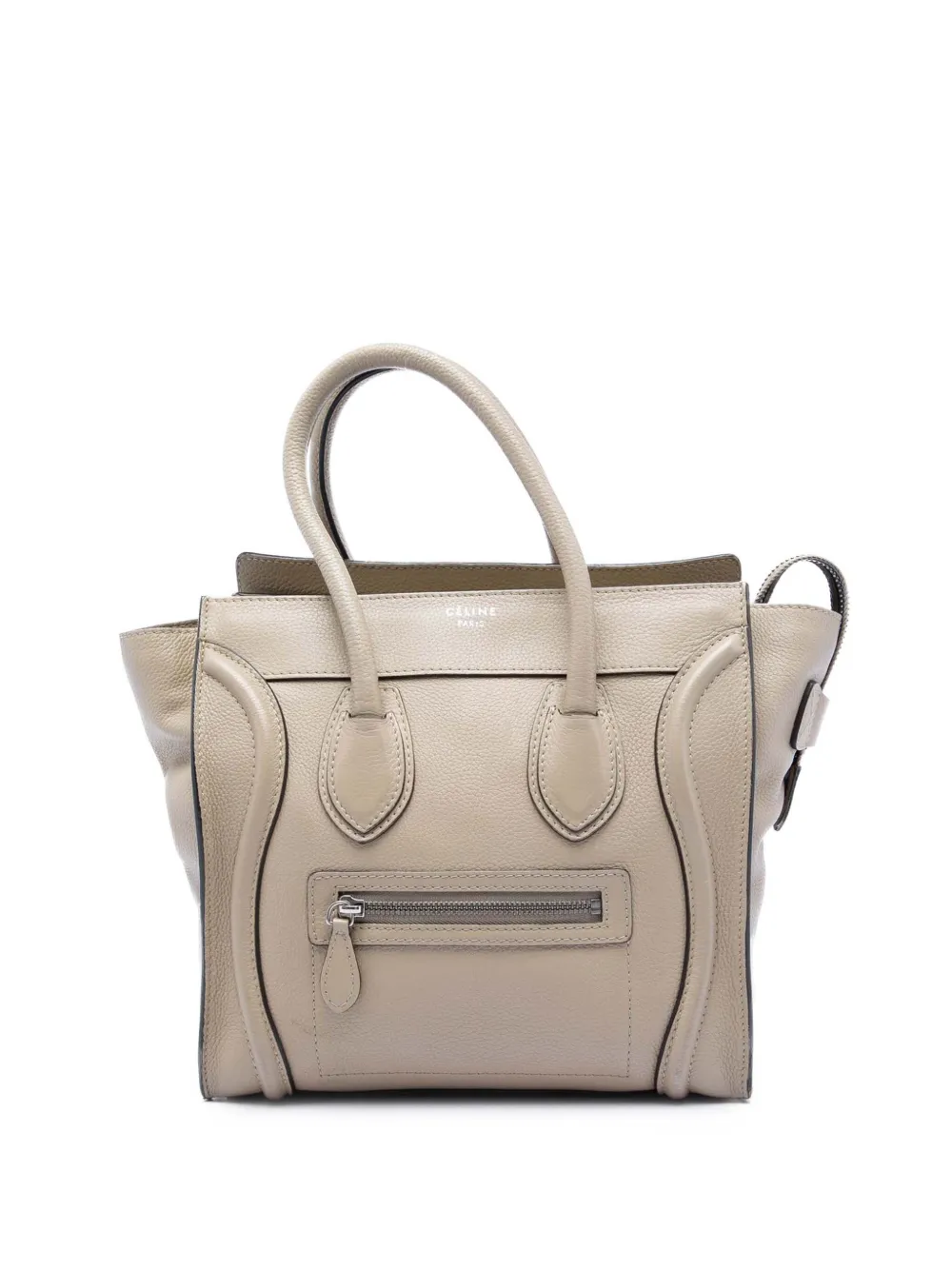 Celine Pre-Owned 2011 Micro Leather Luggage tote bag - Neutrals