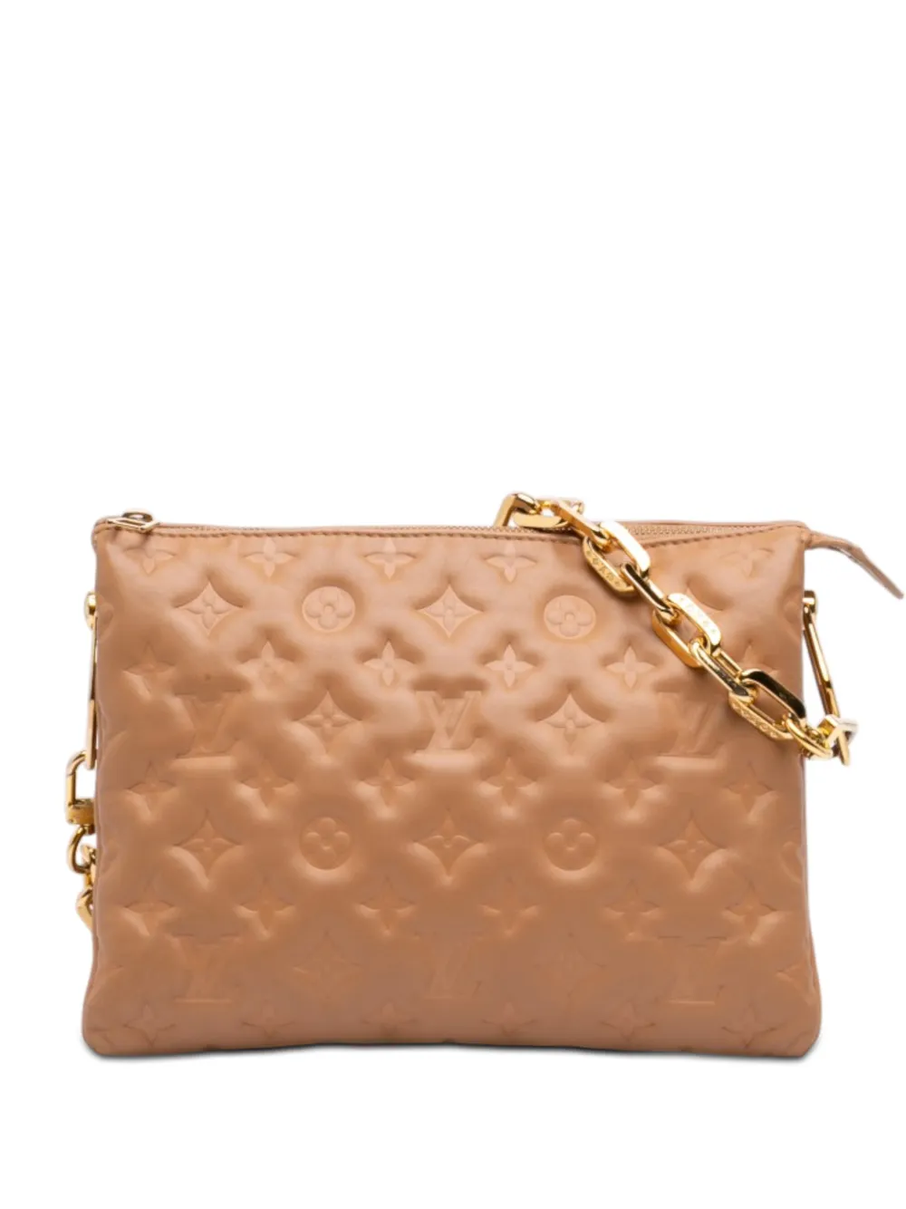 Louis Vuitton Pre-Owned 2021-2026 Monogram Embossed Puffy Lambskin Coussin PM satchel - Marrone