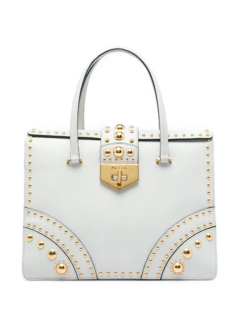 Prada Pre-Owned 2010-2026 Studded Saffiano Turnlock handbag