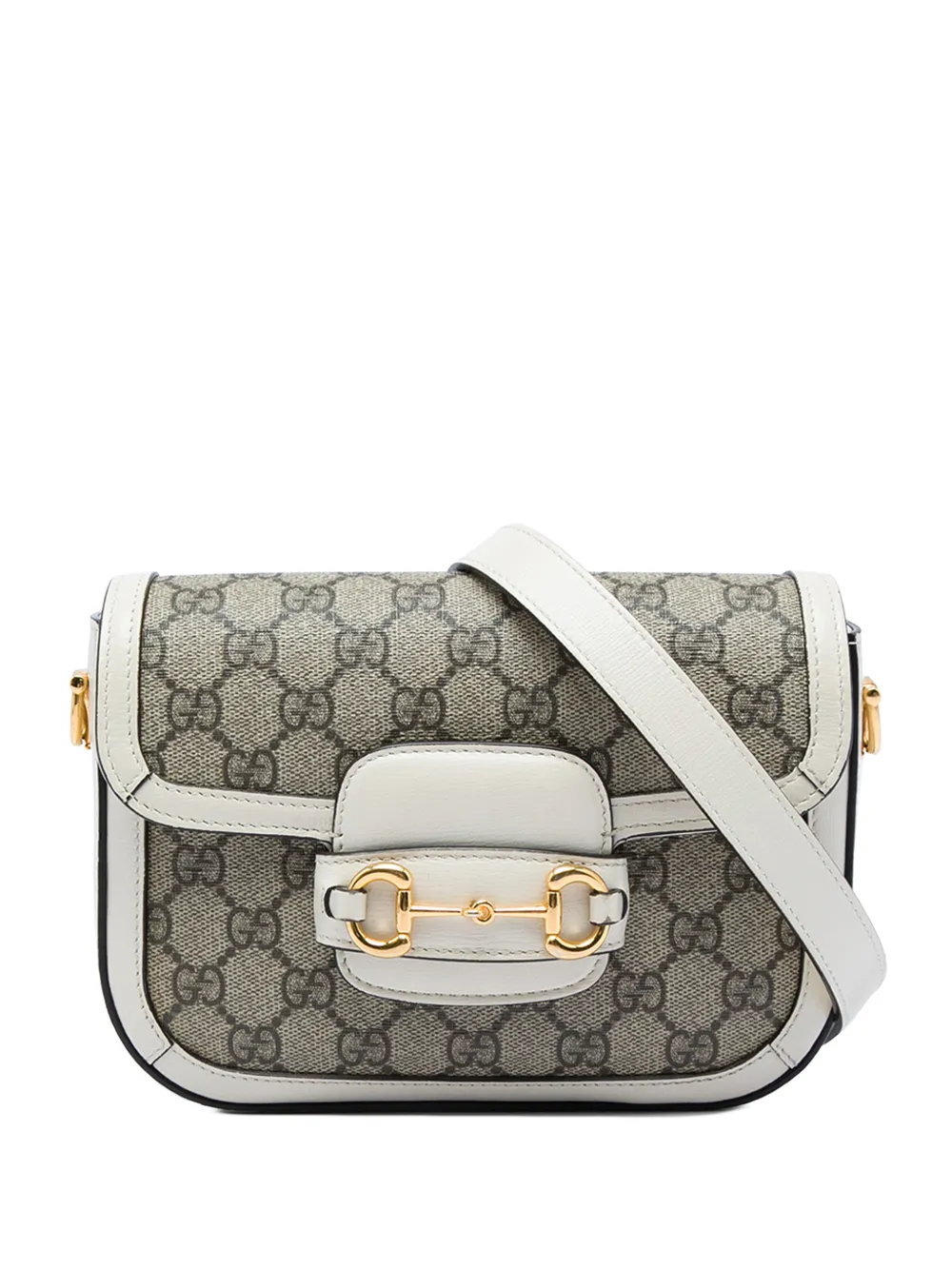 Gucci Pre-Owned 2016-2026 Small GG Supreme Web Horsebit 1955 crossbody bag - Weiß