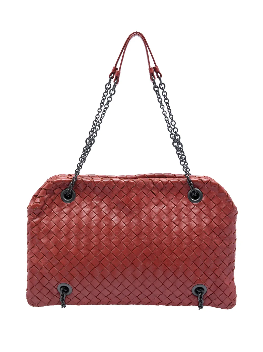 Bottega Veneta Pre-Owned 2012-2026 Nappa Intrecciato Duo shoulder bag - Red